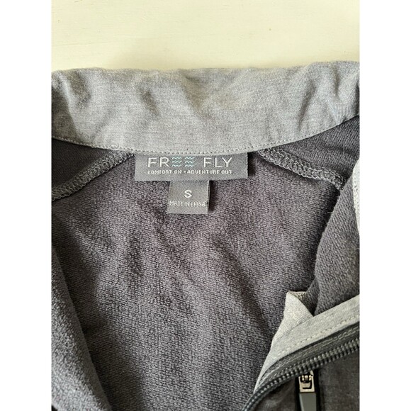 Free Fly Mens Small Bamboo Flex Quarter Zip Gray Performance Outdoor Golf - Picture 3 of 6